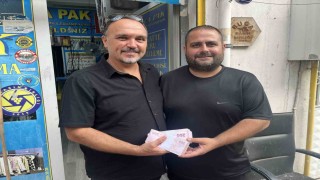 Para sahibine, dürüst esnaf rahatına kavuştu
