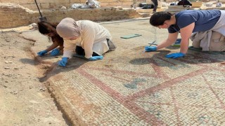 Pompeıopolıste binlerce yıllık miras gün ışığına kavuştu: 105 metrekarelik mozaik ortaya çıkarıldı