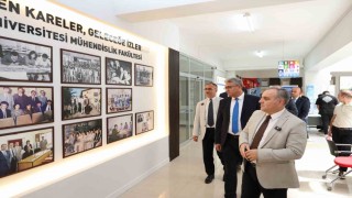 Rektör Altundan yenileme çalışmaları tamamlanan mühendislik fakültesinde inceleme