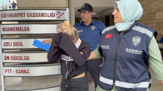 Samsunda mağazalardan giysi çalan kadın tutuklandı