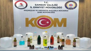 Samsun'da sahte içki operasyonu: 35 litre etil alkol ele geçirildi