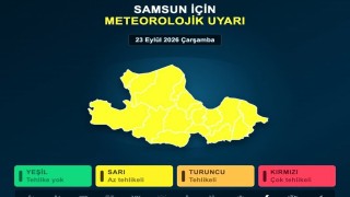Samsun'da 'sarı kodlu' uyarı