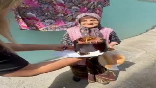 Samsunda yaşlılara doğum günü sürprizi: Büyüklerin yüzü pasta ile gülüyor