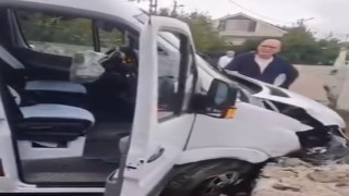 Sarıyerde okul servisi duvara çarptı: 1 yaralı