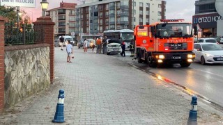 Sinopta SUV tipi araçta yangın paniği