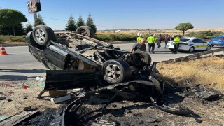 Takla atan otomobilin sürücüsü ağır yaralandı