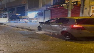 Tekirdağda jant üzerinde seyreden alkollü sürücü polise yakalandı