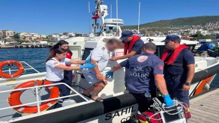 Ticari yatta rahatsızlan vatandaşı Sahil Güvenlik tahliye gerçekleştirdi