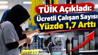 TÜİK Açıkladı: Ücretli Çalışan Sayısı Yüzde 1,7 Arttı