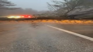 Uludağ yolunda heyelan korkuttu