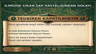Uşak'ta hayvan pazarları şap hastalığı nedeniyle kapatıldı