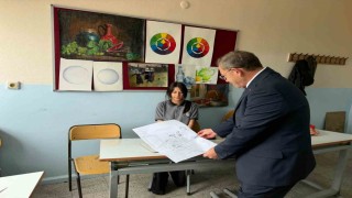 Vali Polat, Güzel Sanatlar Lisesi'nde öğrencilerle buluştu