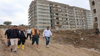 Vezirköprü'de TOKİ projesinde çalışmalar sürüyor