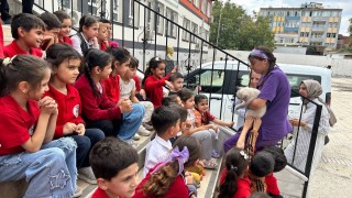 Adıyaman Belediyesi'nden çocuklara hayvan sevgisi buluşması