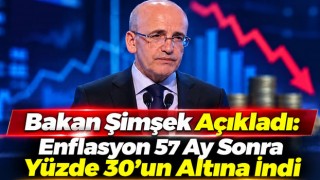 Bakan Şimşek Açıkladı: Enflasyon 57 Ay Sonra Yüzde 30’un Altına İndi