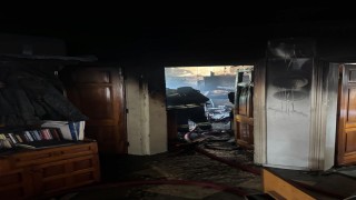 Bodrum'da ev yangını