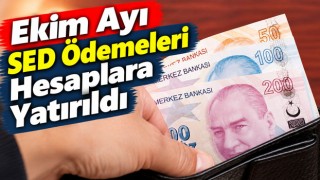 Ekim Ayı SED Ödemeleri Hesaplara Yatırıldı