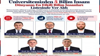 OKÜ’den 5 Akademisyen Dünyanın En Etkili Bilim İnsanları Listesinde
