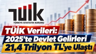 TÜİK Verileri: 2025’te Devlet Gelirleri 21,4 Trilyon TL’ye Ulaştı