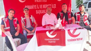 Yeniden Refah Partisi Osmaniye’de Stant Çalışması Gerçekleştirecek